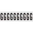 Zahlen & Buchstaben, B-499 (Nylongewebe), Weiß - G , 57 x 22 mm