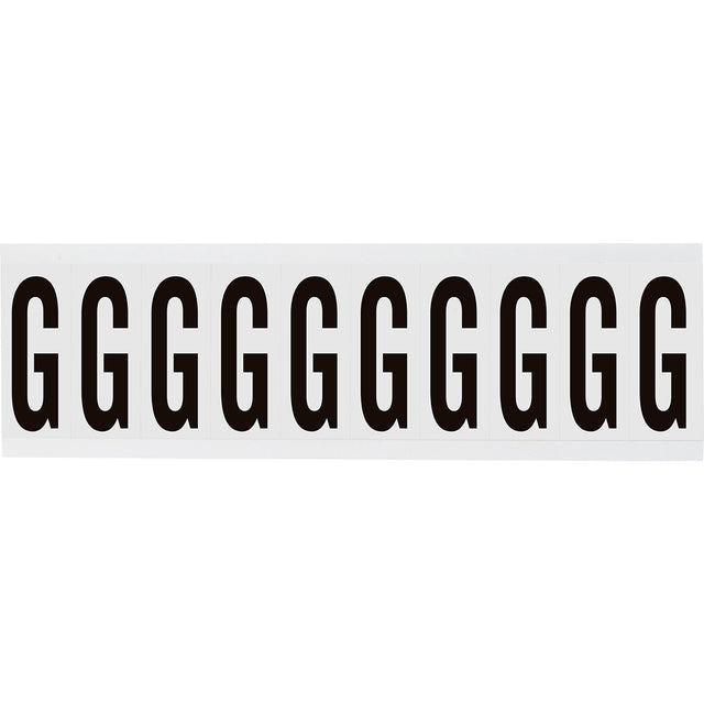 Zahlen & Buchstaben, B-499 (Nylongewebe), Weiß - G , 57 x 22 mm