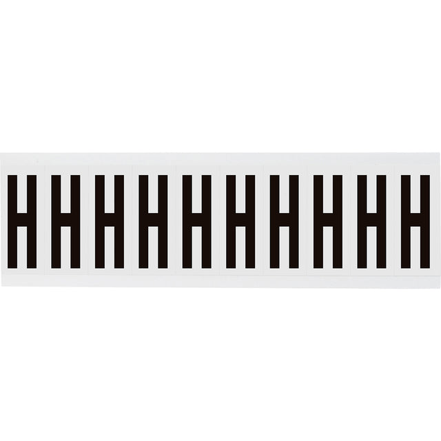 Zahlen & Buchstaben, B-499 (Nylongewebe), Weiß - H , 57 x 22 mm