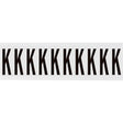 Zahlen & Buchstaben, B-499 (Nylongewebe), Weiß - K , 57 x 22 mm