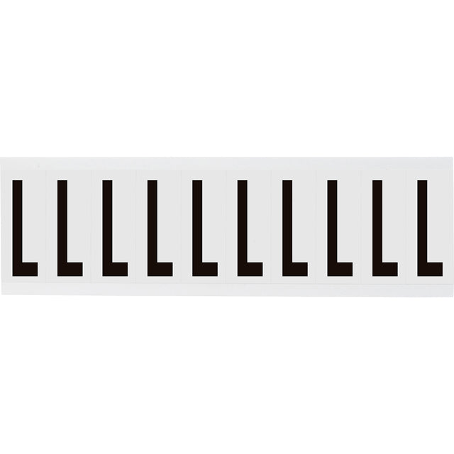 Zahlen & Buchstaben, B-499 (Nylongewebe), Weiß - L , 57 x 22 mm