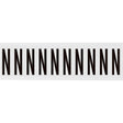 Zahlen & Buchstaben, B-499 (Nylongewebe), Weiß - N , 38 x 22 mm