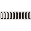 Zahlen & Buchstaben, B-499 (Nylongewebe), Weiß - Q , 57 x 22 mm