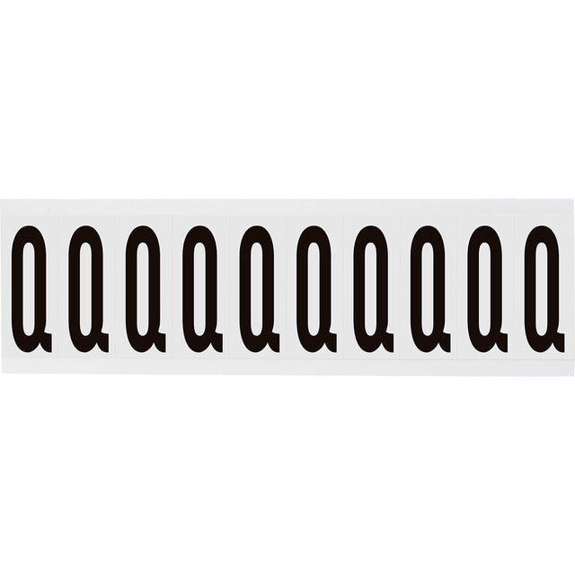 Zahlen & Buchstaben, B-499 (Nylongewebe), Weiß - Q , 57 x 22 mm