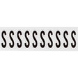 Zahlen & Buchstaben, B-499 (Nylongewebe), Weiß - S , 57 x 22 mm