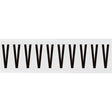 Zahlen & Buchstaben, B-499 (Nylongewebe), Weiß - V , 57 x 22 mm