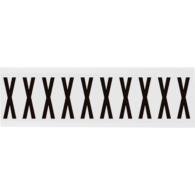 Zahlen & Buchstaben, B-499 (Nylongewebe), Weiß - X , 57 x 22 mm