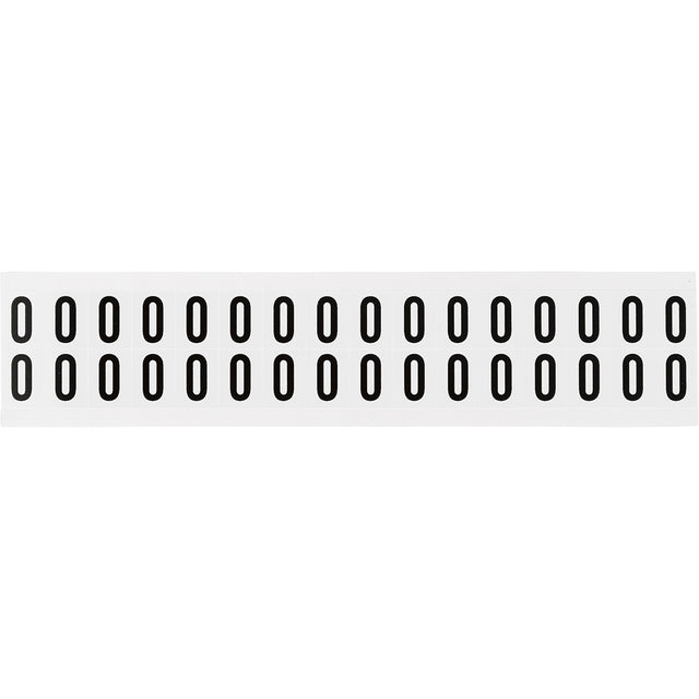 Zahlen & Buchstaben, B-499 (Nylongewebe), Weiß - 0 , 19 x 14 mm