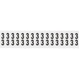 Zahlen & Buchstaben, B-499 (Nylongewebe), Weiß - 3 , 19 x 14 mm