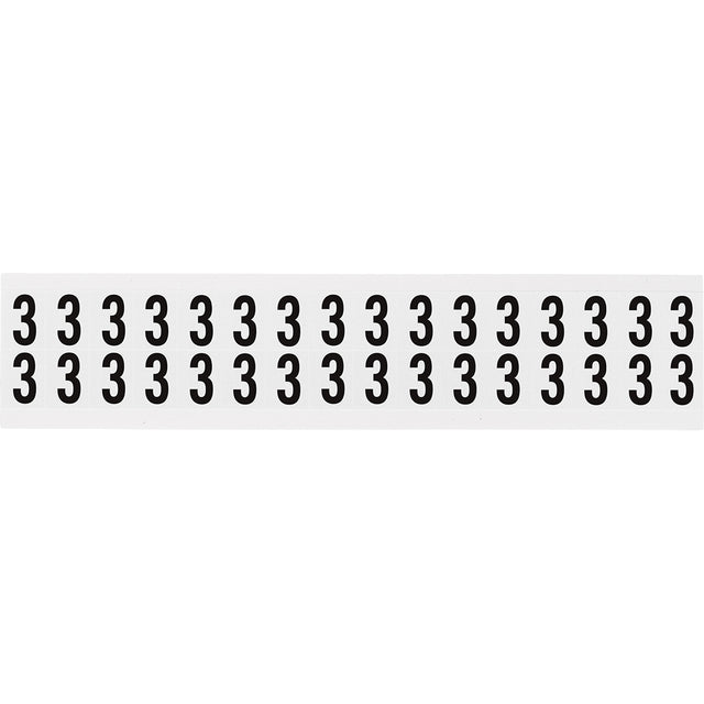 Zahlen & Buchstaben, B-499 (Nylongewebe), Weiß - 3 , 19 x 14 mm