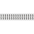 Zahlen & Buchstaben, B-499 (Nylongewebe), Weiß - 5 , 19 x 14 mm