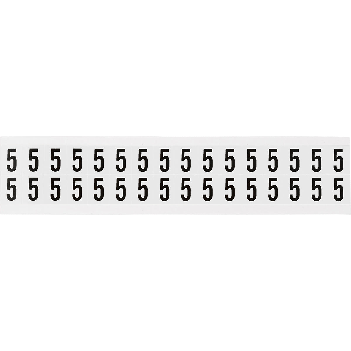 Zahlen & Buchstaben, B-499 (Nylongewebe), Weiß - 5 , 19 x 14 mm