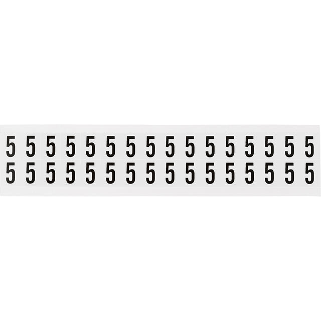 Zahlen & Buchstaben, B-499 (Nylongewebe), Weiß - 5 , 19 x 14 mm