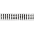 Zahlen & Buchstaben, B-499 (Nylongewebe), Weiß - 6 , 19 x 14 mm