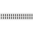 Zahlen & Buchstaben, B-499 (Nylongewebe), Weiß - 8 , 19 x 14 mm