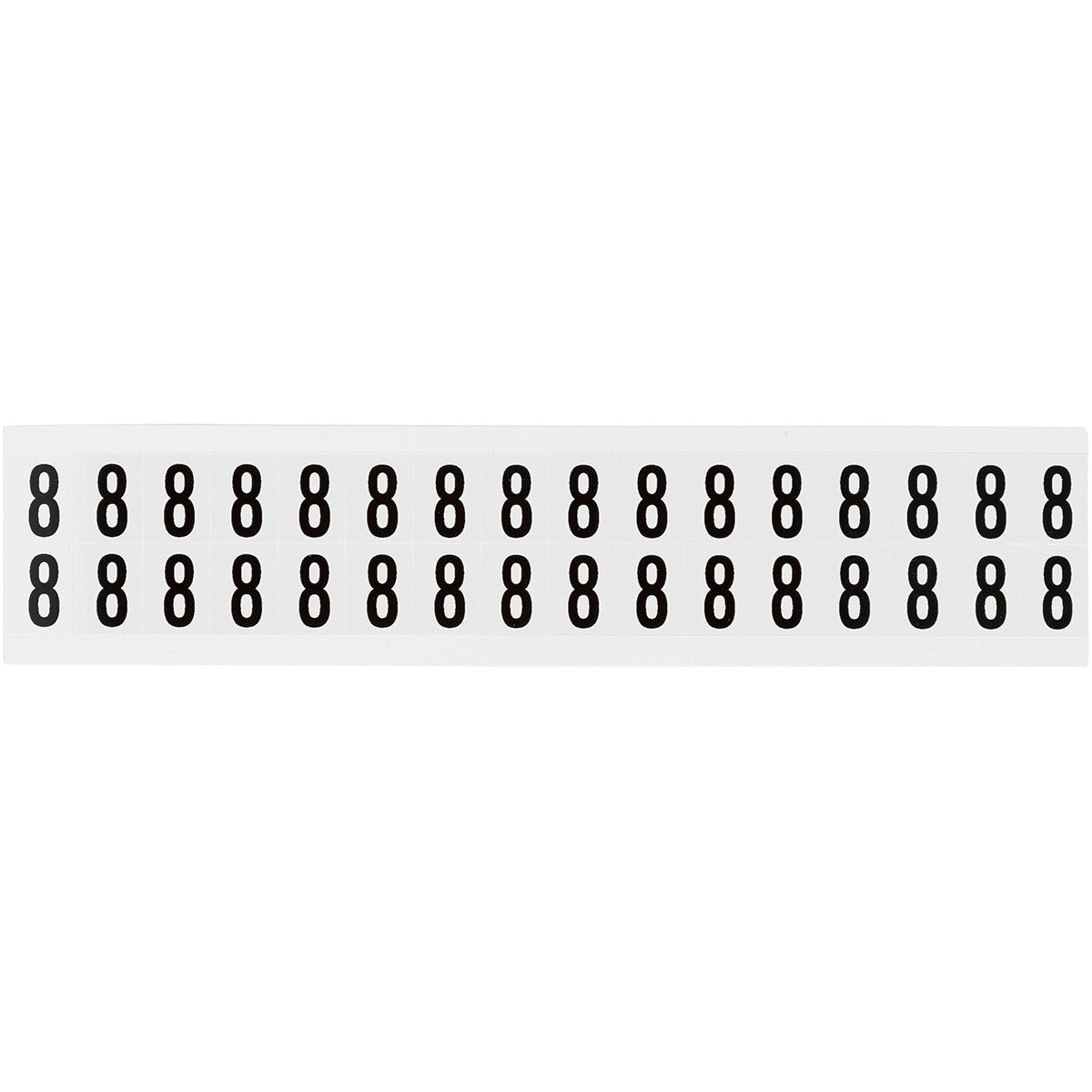 Zahlen & Buchstaben, B-499 (Nylongewebe), Weiß - 8 , 19 x 14 mm
