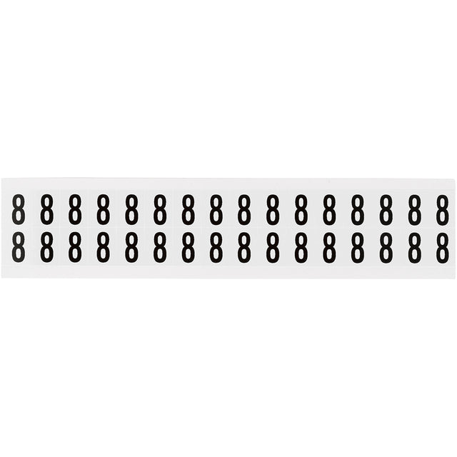 Zahlen & Buchstaben, B-499 (Nylongewebe), Weiß - 8 , 19 x 14 mm