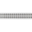 Zahlen & Buchstaben, B-499 (Nylongewebe), Weiß - B , 19 x 14 mm