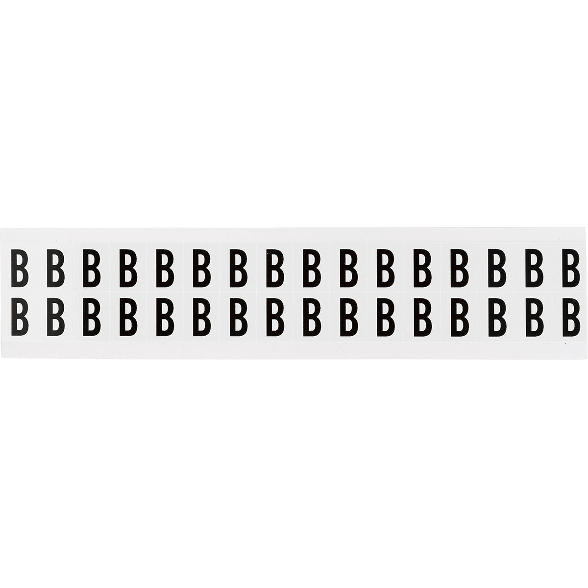 Zahlen & Buchstaben, B-499 (Nylongewebe), Weiß - B , 19 x 14 mm
