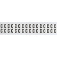 Zahlen & Buchstaben, B-499 (Nylongewebe), Weiß - C , 19 x 14 mm
