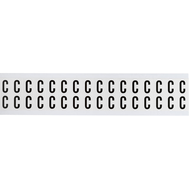 Zahlen & Buchstaben, B-499 (Nylongewebe), Weiß - C , 19 x 14 mm