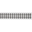 Zahlen & Buchstaben, B-499 (Nylongewebe), Weiß - D , 19 x 14 mm