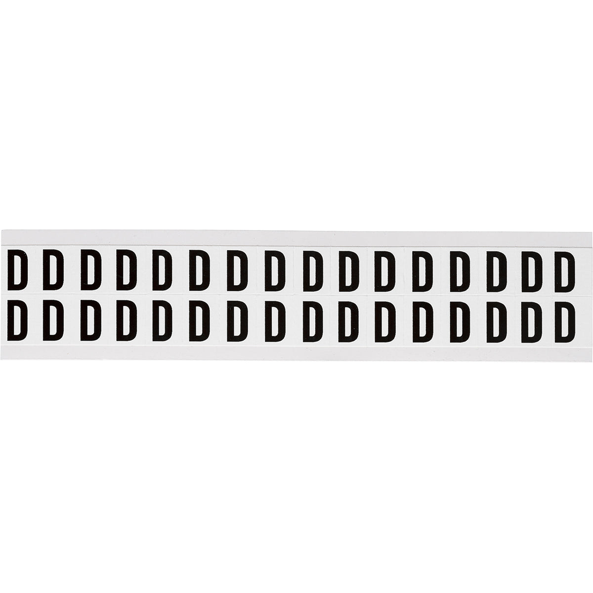Zahlen & Buchstaben, B-499 (Nylongewebe), Weiß - D , 19 x 14 mm