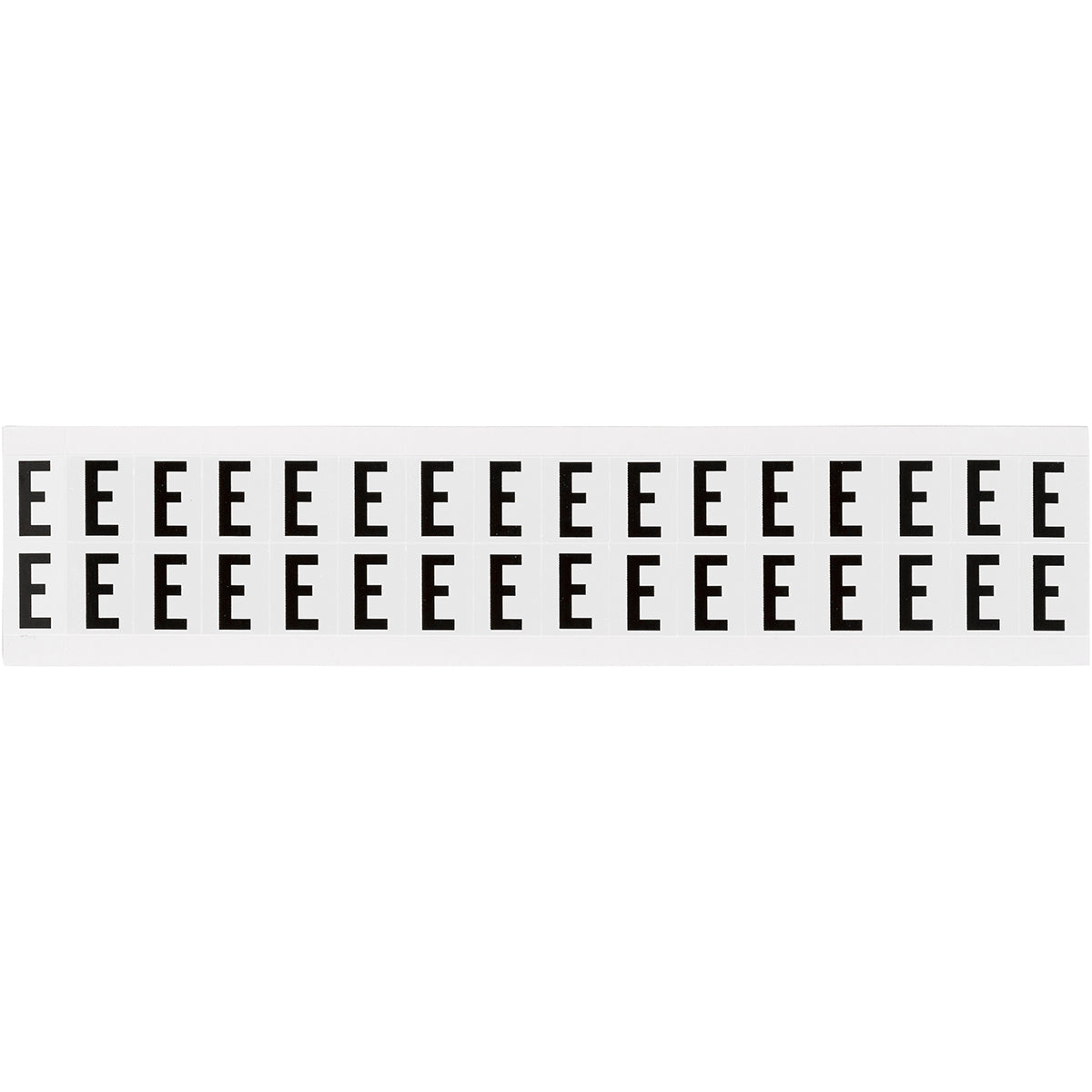 Zahlen & Buchstaben, B-499 (Nylongewebe), Weiß - E , 19 x 14 mm