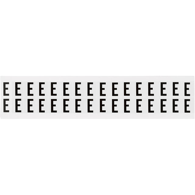 Zahlen & Buchstaben, B-499 (Nylongewebe), Weiß - E , 19 x 14 mm