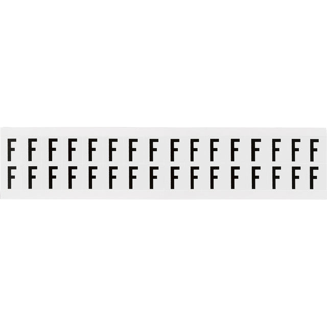 Zahlen & Buchstaben, B-499 (Nylongewebe), Weiß - F , 19 x 14 mm