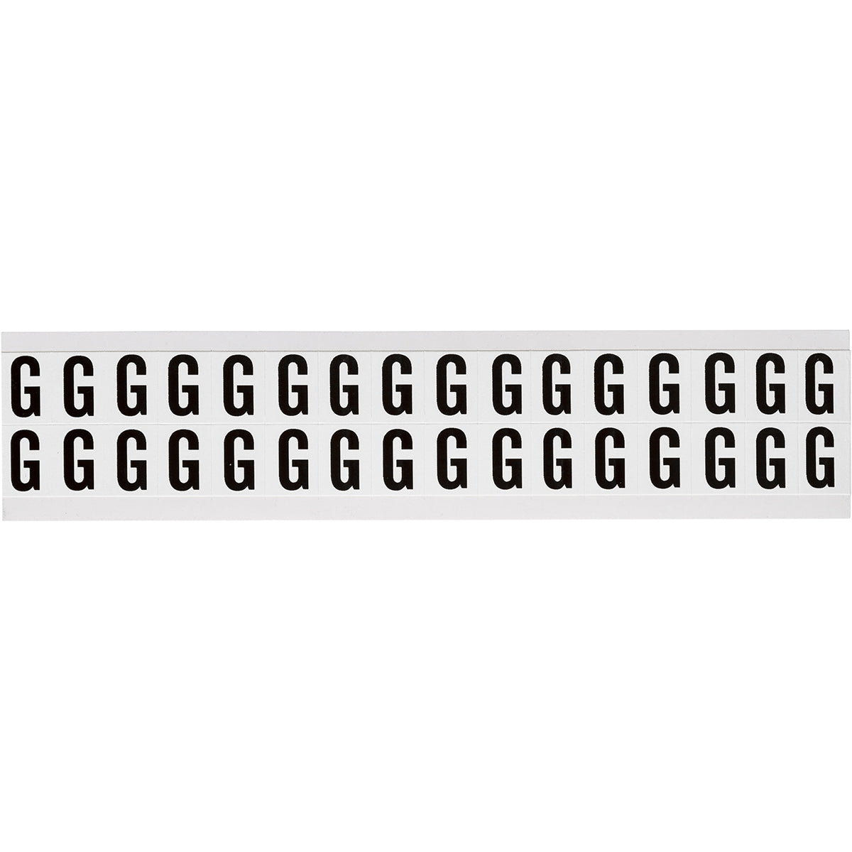 Zahlen & Buchstaben, B-499 (Nylongewebe), Weiß - G , 19 x 14 mm