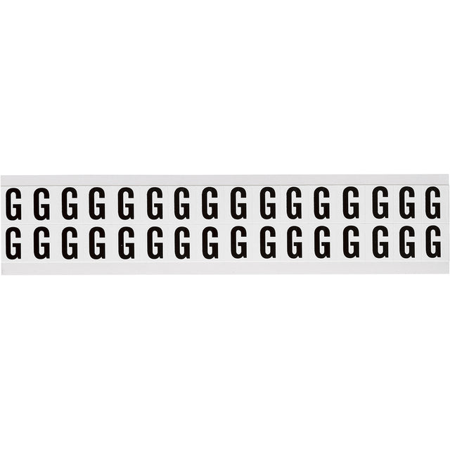 Zahlen & Buchstaben, B-499 (Nylongewebe), Weiß - G , 19 x 14 mm