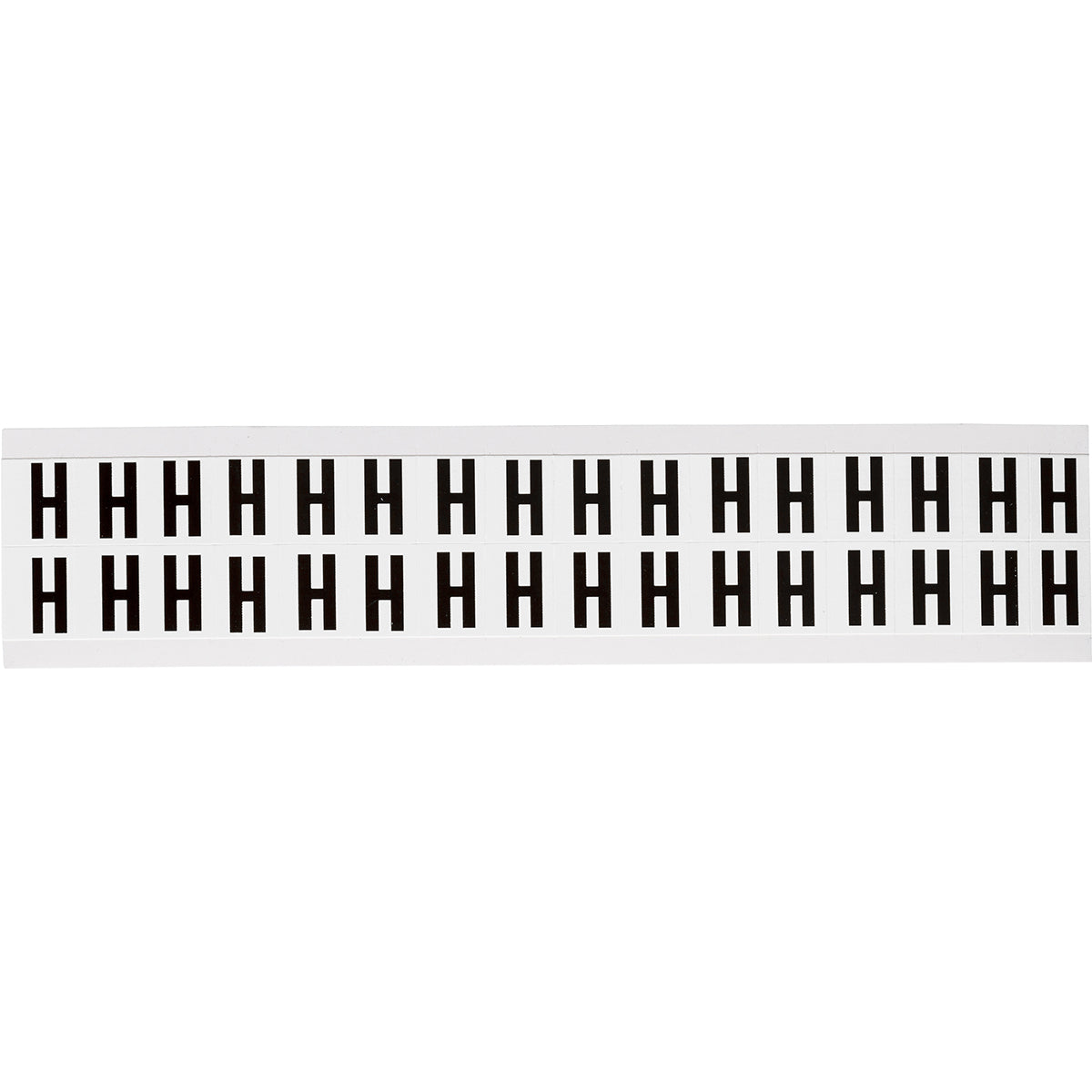 Zahlen & Buchstaben, B-499 (Nylongewebe), Weiß - H , 19 x 14 mm
