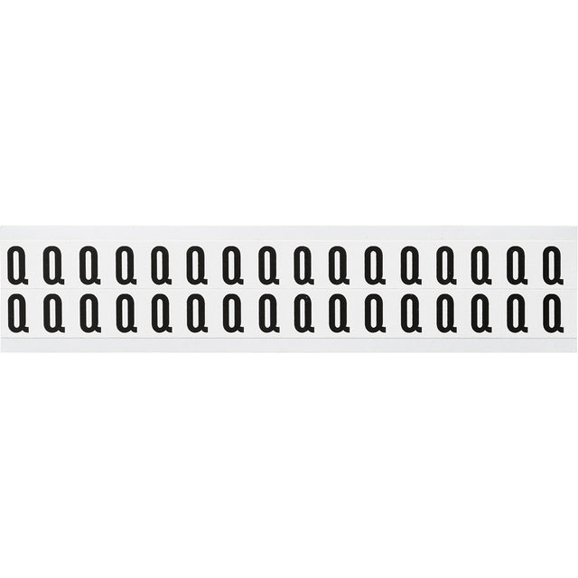 Zahlen & Buchstaben, B-499 (Nylongewebe), Weiß - Q , 19 x 14 mm