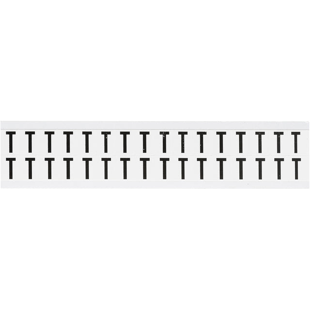 Zahlen & Buchstaben, B-499 (Nylongewebe), Weiß - T , 19 x 14 mm