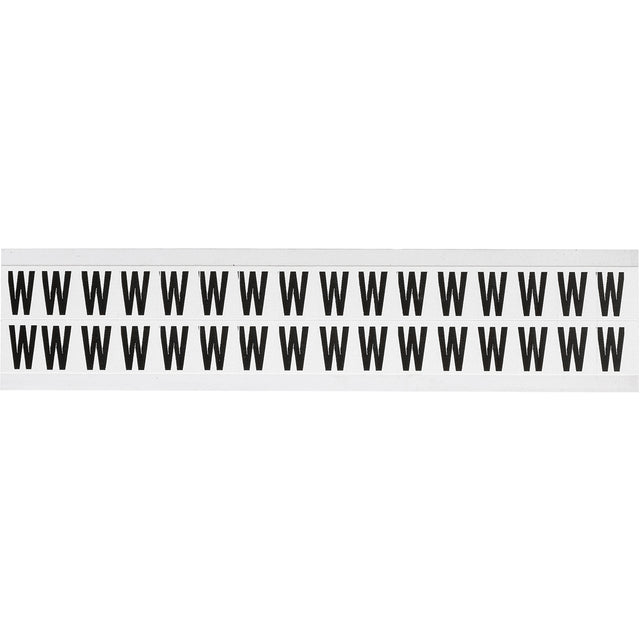 Zahlen & Buchstaben, B-499 (Nylongewebe), Weiß - W , 19 x 14 mm