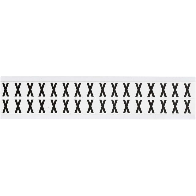 Zahlen & Buchstaben, B-499 (Nylongewebe), Weiß - X , 19 x 14 mm