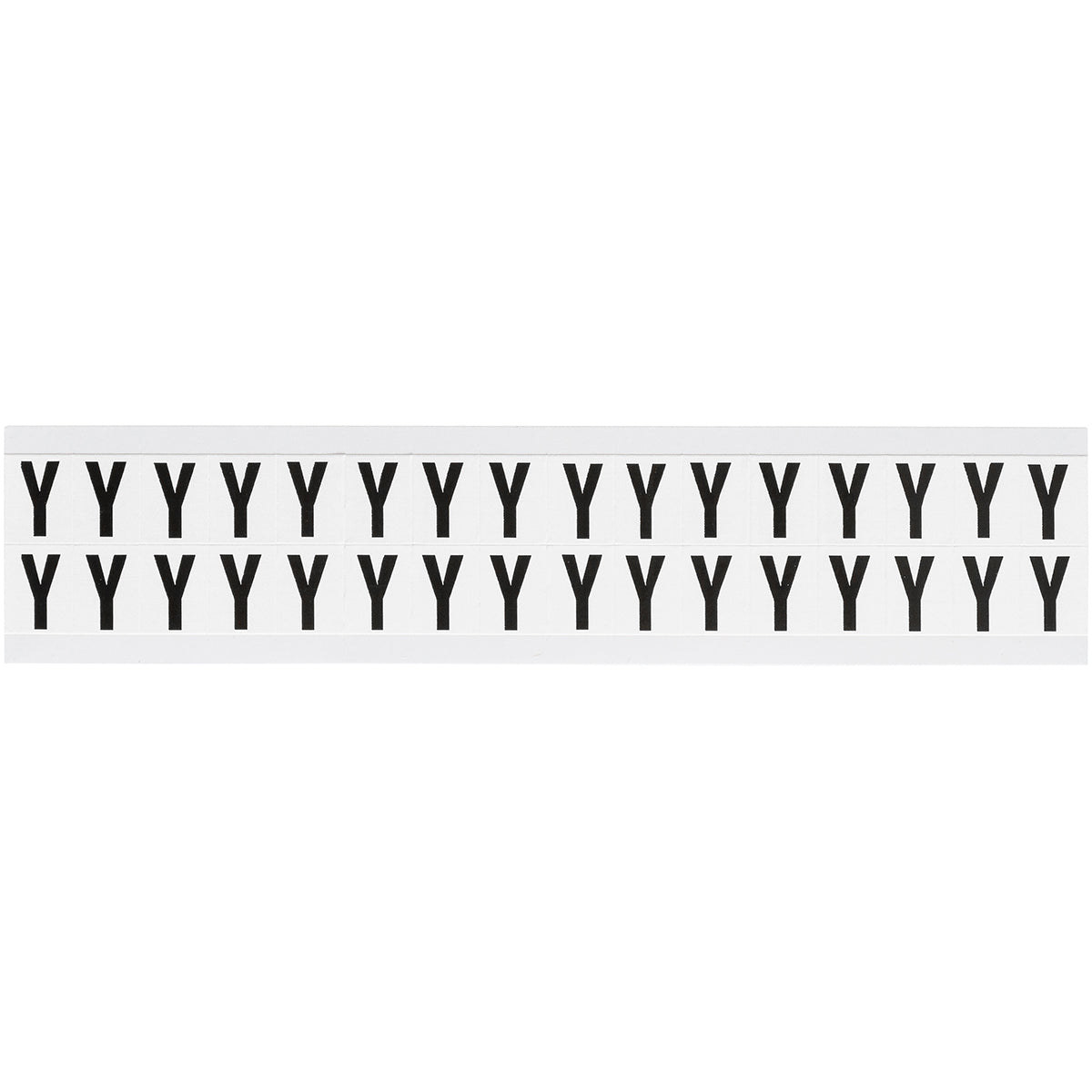 Zahlen & Buchstaben, B-499 (Nylongewebe), Weiß - Y , 19 x 14 mm