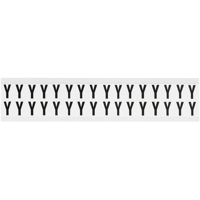 Zahlen & Buchstaben, B-499 (Nylongewebe), Weiß - Y , 19 x 14 mm