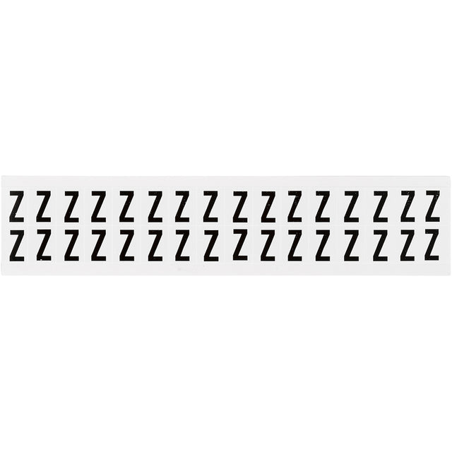 Zahlen & Buchstaben, B-499 (Nylongewebe), Weiß - Z , 19 x 14 mm