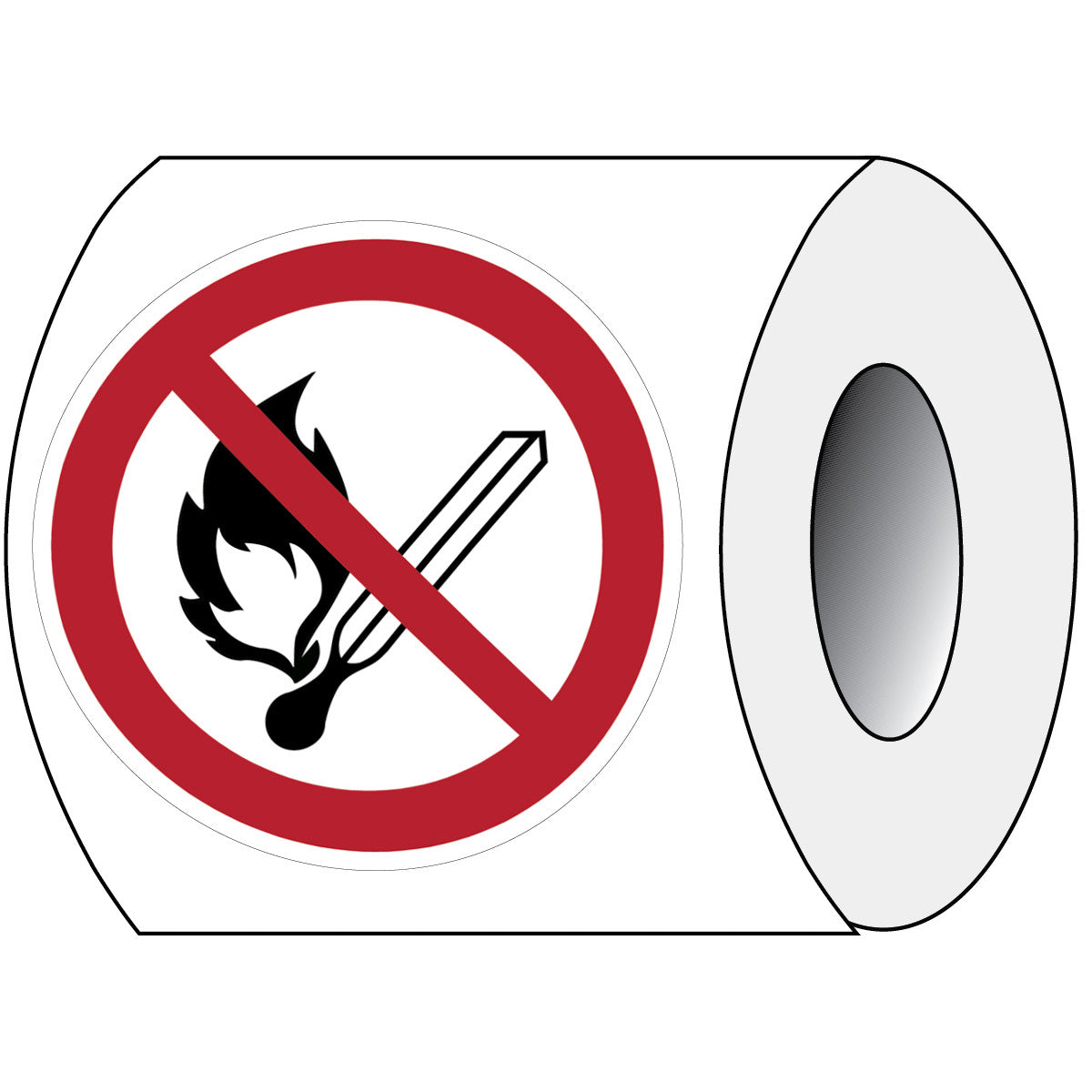 ISO safety sign - Fire, open flames and smoking prohibited