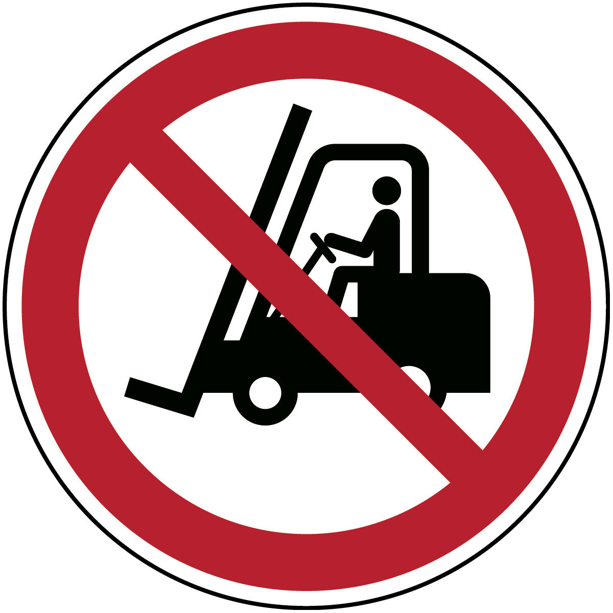 ISO safety sign - Prohibited for industrial trucks