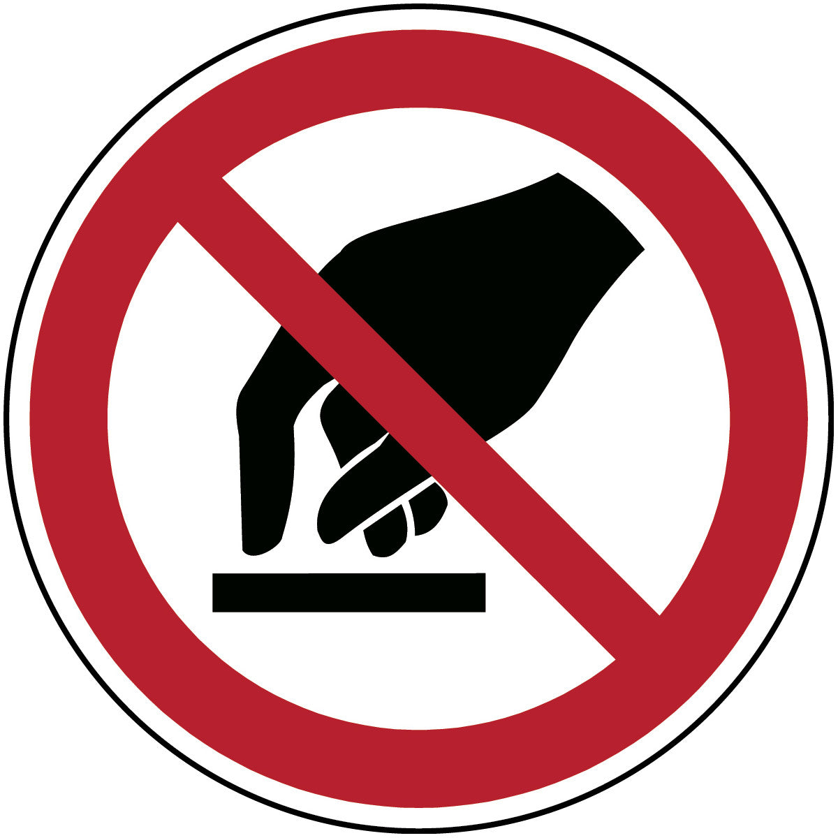 ISO safety sign - No touching