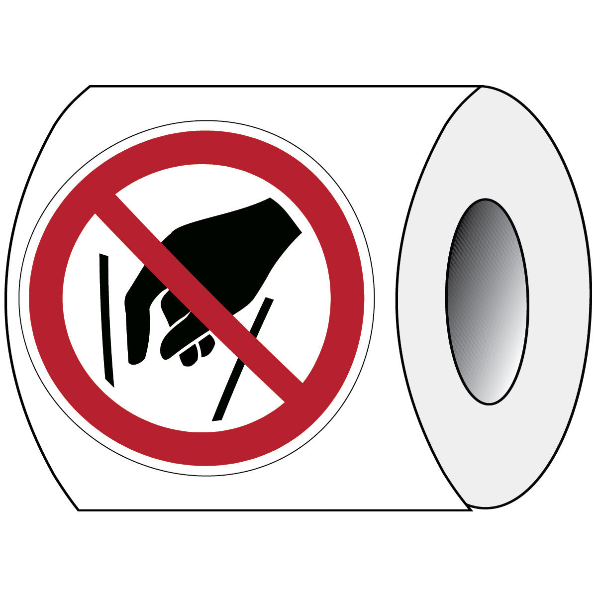 ISO safety sign - Do not reach into the hopper