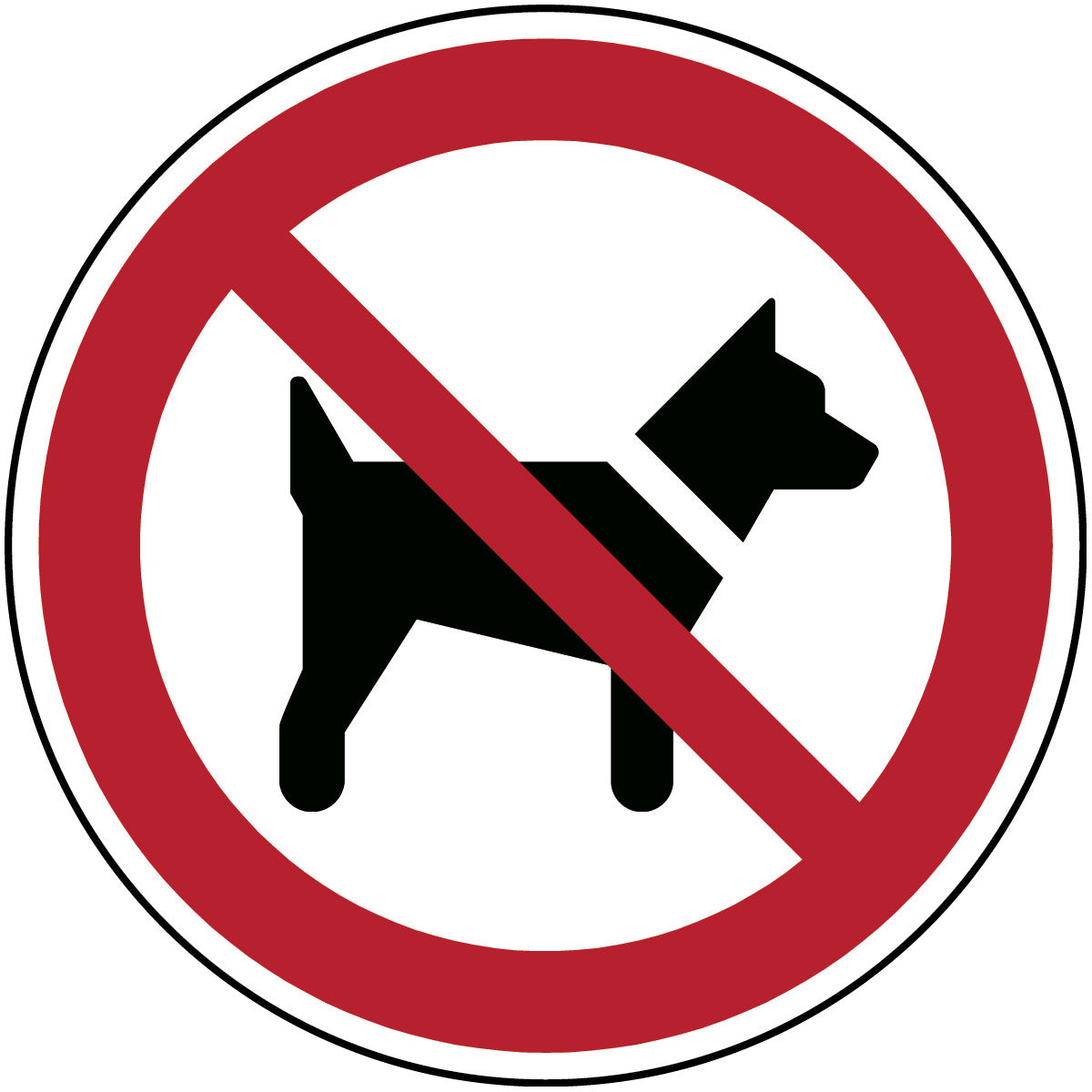ISO safety sign - No animals allowed