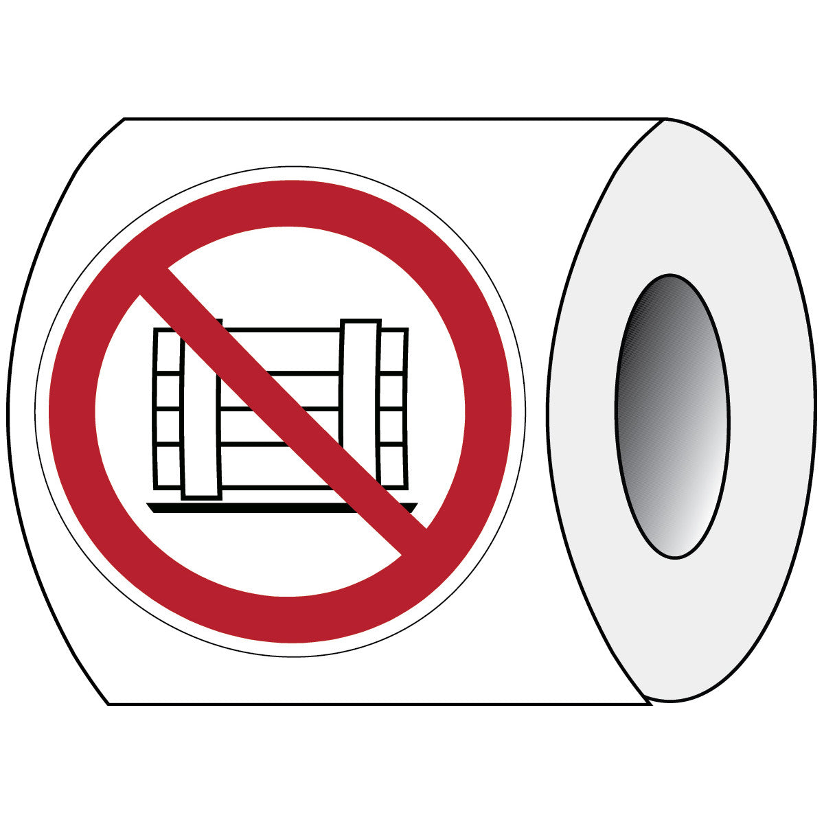 ISO safety sign - No parking or storage