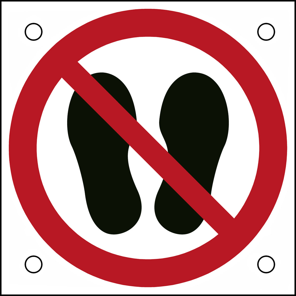 ISO-Sicherheitsschild – Betreten der Fläche verboten