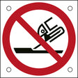 ISO-Sicherheitsschild – Nicht zulässig für Seitenschleifen