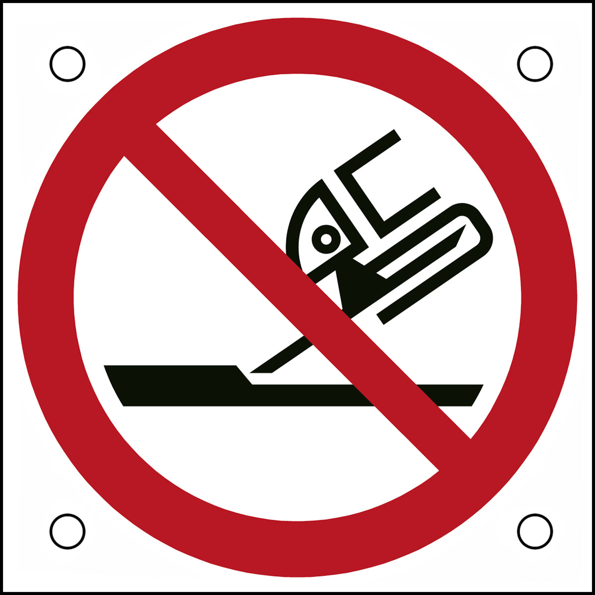 ISO-Sicherheitsschild – Nicht zulässig für Seitenschleifen