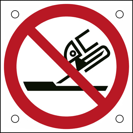ISO-Sicherheitsschild – Nicht zulässig für Seitenschleifen